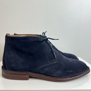 Trask Navy Blue Suede Leather Brady Lace Up Chukka Boot Vibram Sole Men’s Sz 8.5